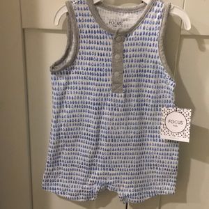 Focus Kids Tank Romper Onesie Shorts Bodysuit